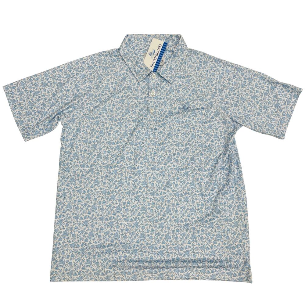 NWT Southbound XL (14/16) Beach Print Polo